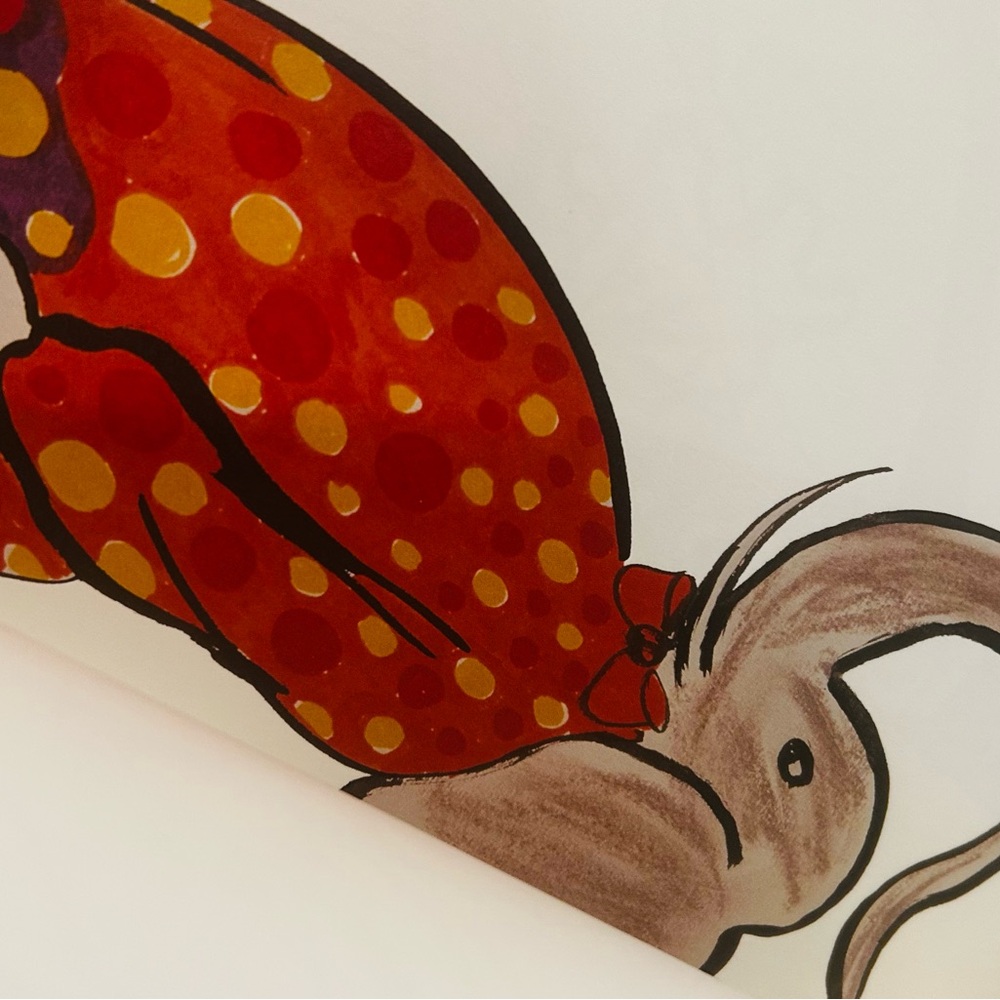 Yves‎ Saint Laurent Cream and Red Art Drawing Illustration - Picture 3 of 6